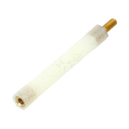 Bucşă izolantă; Filet int: M3; Lung: 45mm; UL94V-2; poliamidă
