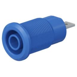 Conector: banană 4mm; soclu; 24A; 1kV; Orif: Ø12,2mm; albastră