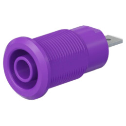 Conector: banană 4mm; soclu; 24A; 1kV; Orif: Ø12,2mm; violet
