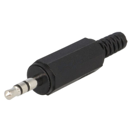 Conector: Jack 3,5mm; mufă; tată; stereo,cu manşon; piste: 3; drept