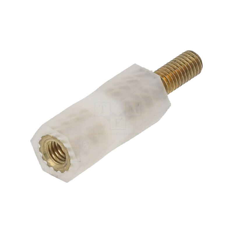 Bucşă izolantă; Filet int: M3; Lung: 15mm; UL94V-2; poliamidă