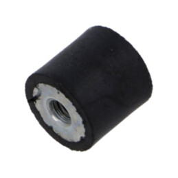 Atenuator de vibraţii; M5; Ø: 16mm; gumă; Lung: 15mm; oţel