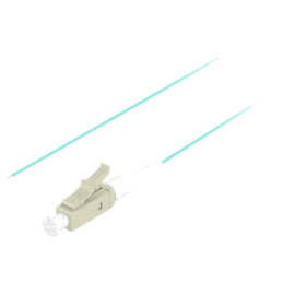 Dispozitiv pentru fibră optică; OM3; LC/UPC; 2m; LSZH; turcuoaz