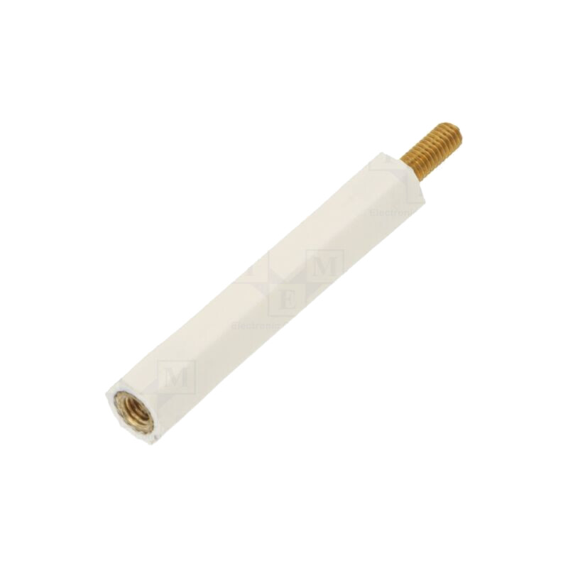 Bucşă izolantă; Filet int: M3; Lung: 35mm; UL94V-2; poliamidă
