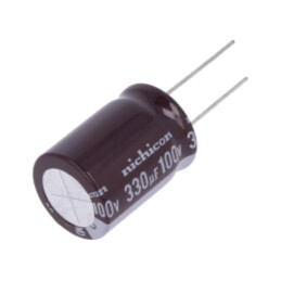 Condensator: electrolitic; low ESR; THT; 330uF; 100VDC; Ø18x25mm