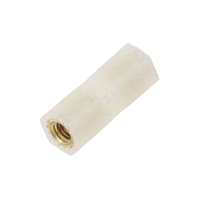 Bucşă izolantă; Filet int: M3; Lung: 15mm; UL94V-2; poliamidă