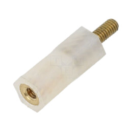 Bucşă izolantă; Filet int: M2,5; Lung: 15mm; UL94V-2; poliamidă