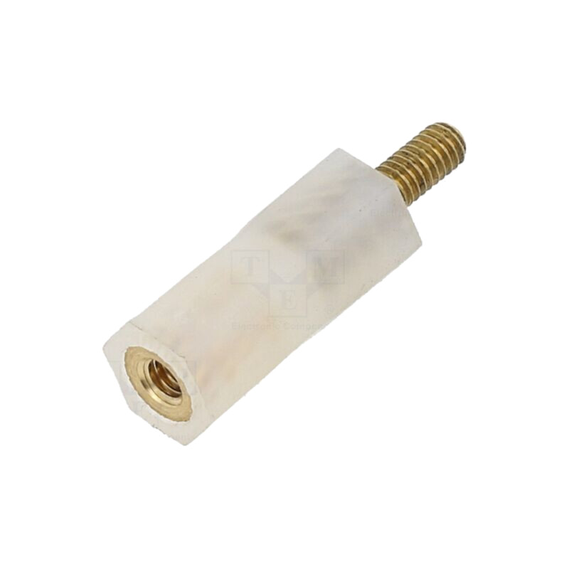 Bucşă izolantă; Filet int: M2,5; Lung: 15mm; UL94V-2; poliamidă Bucşă izolantă; Filet int: M2,5; Lung: 15mm; UL94V-2; poliamidă