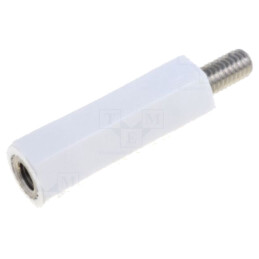 Bucşă izolantă; Filet int: M4; Lung: 20mm; UL94V-2; poliamidă