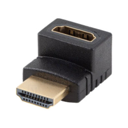 Adapter; HDMI socket,HDMI plug 270° up/down; HDMI 2.0; black