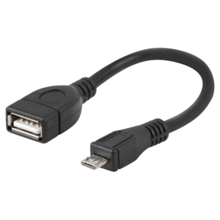 Cablu; OTG,USB 2.0; USB A soclu,USB B micro mufă; nichelat; PVC