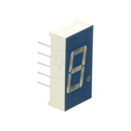 Afişaj: LED; cu 7 segmente; 10,16mm; 0,4"; Nr.car: 1; verde; anod