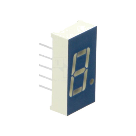 Afişaj: LED; cu 7 segmente; 10,16mm; 0,4"; Nr.car: 1; verde; anod
