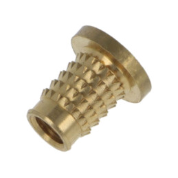 Adaos filetat; alamă; M6; BN 37898; Lung: 12,3mm; pt.plastic