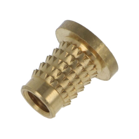 Adaos filetat; alamă; M6; BN 37898; Lung: 12,3mm; pt.plastic