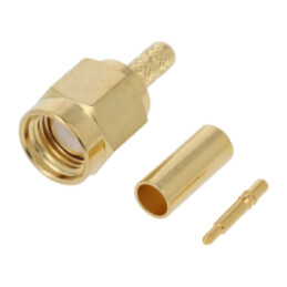 Conector: SMA; mufă; tată; drept; LMR100,RG174,RG316; crimpat; PTFE