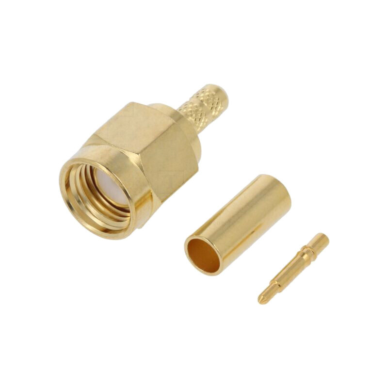 Conector: SMA; mufă; tată; drept; LMR100,RG174,RG316; crimpat; PTFE Conector: SMA; mufă; tată; drept; LMR100,RG174,RG316; crimpat; PTFE