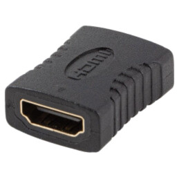 Adaptor; HDMI soclu,din ambele părţi; HDMI 2.0; neagră; PVC