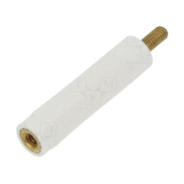 Bucşă izolantă; Filet int: M2,5; Lung: 25mm; UL94V-2; poliamidă