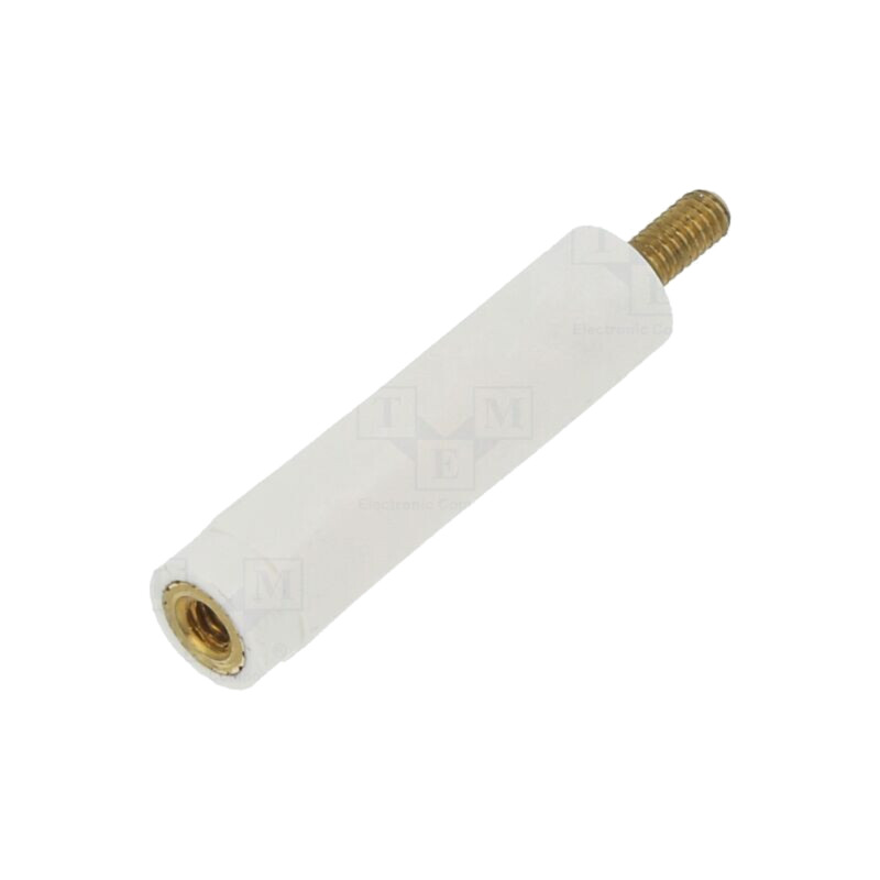 Bucşă izolantă; Filet int: M2,5; Lung: 25mm; UL94V-2; poliamidă Bucşă izolantă; Filet int: M2,5; Lung: 25mm; UL94V-2; poliamidă