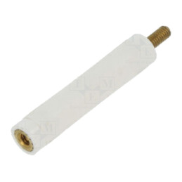 Bucşă izolantă; Filet int: M2,5; Lung: 30mm; UL94V-2; poliamidă