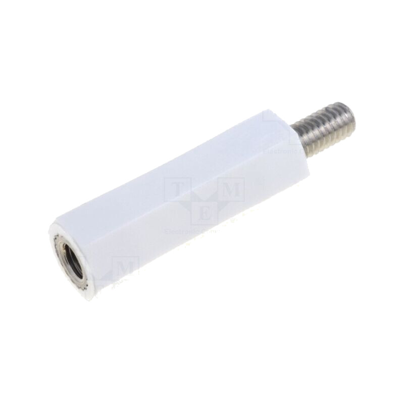 Bucşă izolantă; Filet int: M5; Lung: 18mm; UL94V-2; poliamidă