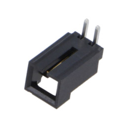 Conector: cablu-placă; soclu; tată; PIN: 2; SL; în unghi 90°; THT