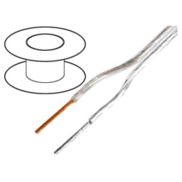 Cablu: cablu pt.difuzor; 2x0,75mm2; litat; OFC; transparent; PVC