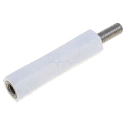 Bucşă izolantă; Filet int: M3; Lung: 20mm; UL94V-2; poliamidă
