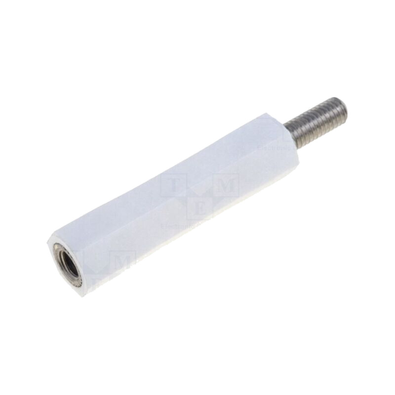 Bucşă izolantă; Filet int: M3; Lung: 20mm; UL94V-2; poliamidă Bucşă izolantă; Filet int: M3; Lung: 20mm; UL94V-2; poliamidă