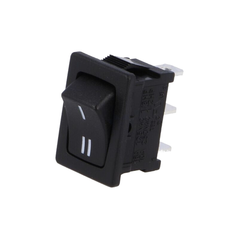 ROCKER; SPDT; Poz: 2; ON-ON; 10A/250VAC; neagră; fără; R13-66-AC ROCKER; SPDT; Poz: 2; ON-ON; 10A/250VAC; neagră; fără; R13-66-AC