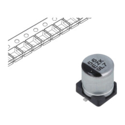 Condensator: hibrid; 56uF; 25VDC; SMD; ESR: 80mΩ; ZKU; ±20%; Ø5x5,8mm