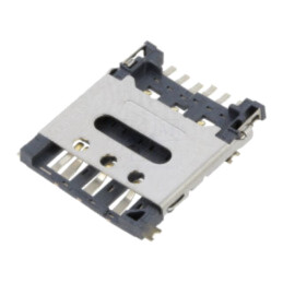 Conector: pentru carduri; Nano SIM; cu mâner articulat; SMT; rolă