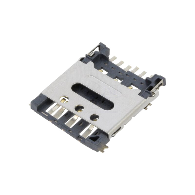 Conector: pentru carduri; Nano SIM; cu mâner articulat; SMT; rolă Conector: pentru carduri; Nano SIM; cu mâner articulat; SMT; rolă