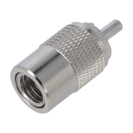 Conector: UHF (SO-239); mufă; tată; drept; pe cablu; 50Ω; RG213