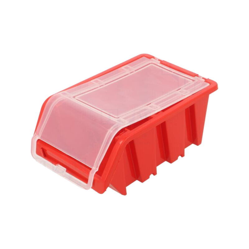 Container: Cuvă; roşie; cu blocare cu clichet; 155x100x70mm Container: Cuvă; roşie; cu blocare cu clichet; 155x100x70mm