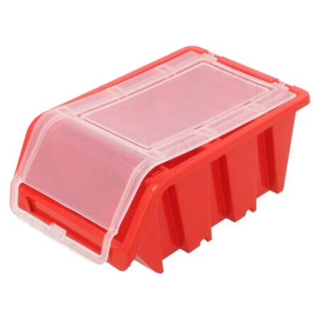 Container: Cuvă; roşie; cu blocare cu clichet; 155x100x70mm