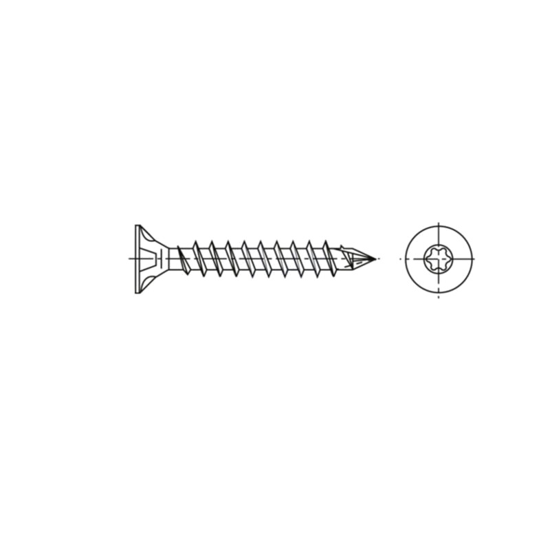 Şurub; pt.lemn; 8x120; Cap: îngropat; Torx®; oţel călit; WIROX® Şurub; pt.lemn; 8x120; Cap: îngropat; Torx®; oţel călit; WIROX®