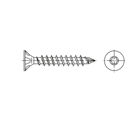 Şurub; pt.lemn; 8x120; Cap: îngropat; Torx®; oţel călit; WIROX®