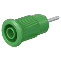 Conector: banană 4mm; soclu; 24A; 1kV; verde; nichelat
