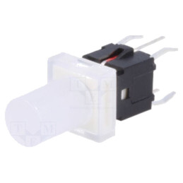 Comutator: tastatură; Poz: 2; SPST-NO; 0,05A/12VDC; incolor; LED
