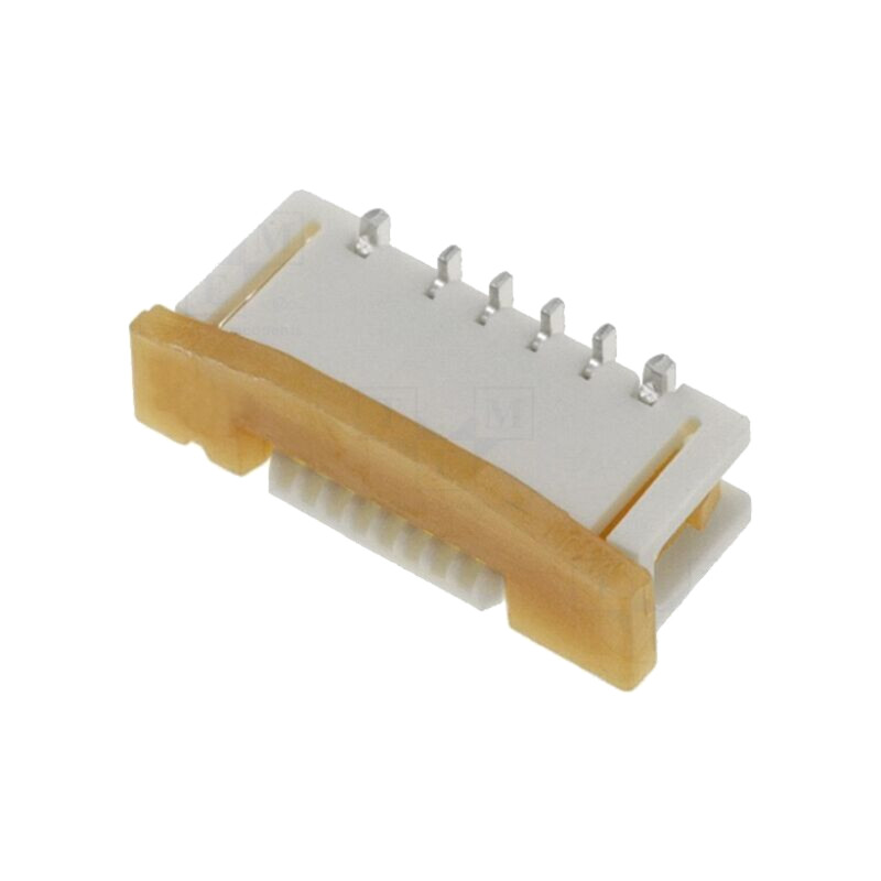 Conector: FFC/FPC; aurit; SMT; 500mA; 50V; Slider; Mat: poliamidă Conector: FFC/FPC; aurit; SMT; 500mA; 50V; Slider; Mat: poliamidă