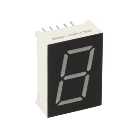 Afişaj: LED; cu 7 segmente; 20,4mm; 0,8"; Nr.car: 1; RGB; anod