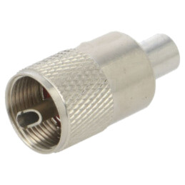 Conector: UHF (SO-239); mufă; tată; drept; pe cablu; 50Ω; RG58