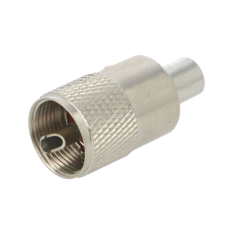 Conector: UHF (SO-239); mufă; tată; drept; pe cablu; 50Ω; RG58 Conector: UHF (SO-239); mufă; tată; drept; pe cablu; 50Ω; RG58
