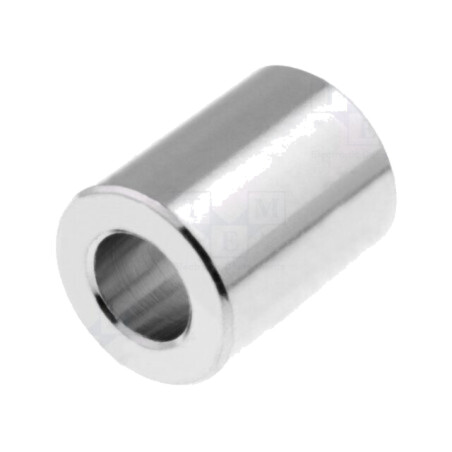 Manşon distanţier; 24mm; cilindric; alamă; nichel; Diam.ext: 8mm