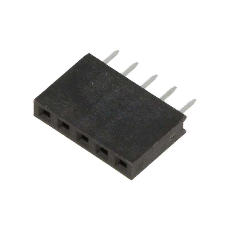 Conector: şiruri pini; soclu; mamă; PIN: 5; drept; THT; pentru PCB Conector: şiruri pini; soclu; mamă; PIN: 5; drept; THT; pentru PCB