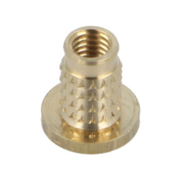 Adaos filetat; alamă; M5; BN 37898; Lung: 10,1mm; pt.plastic