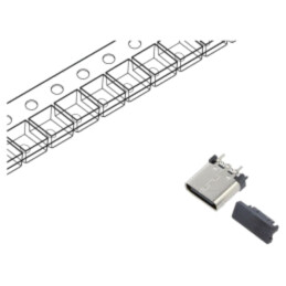 Conector: USB C; soclu; SMT; PIN: 24; verticală; top board mount