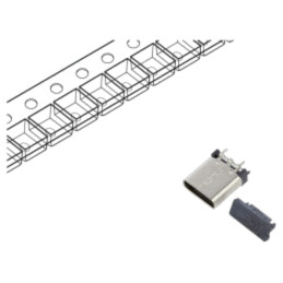 Conector: USB C; soclu; SMT; PIN: 24; verticală; top board mount